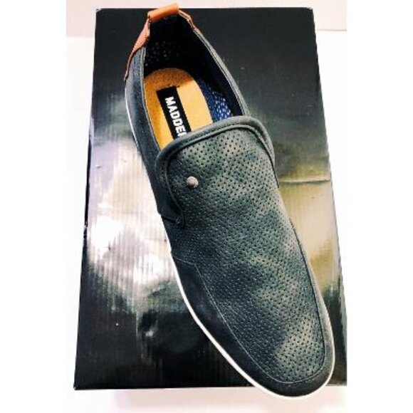 Steve Madden Mens Black Nubuck Suede Felixx Slip On Loafers Shoes Sz 10.5 New main image 8
